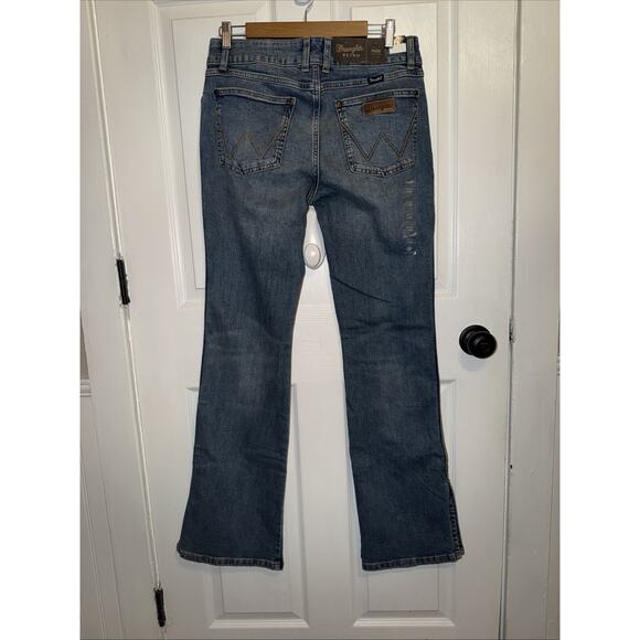NEW Wrangler Retro Mae Jeans Women Sz 7 R Blue Boot Cut Mid Rise Stretch Western - Picture 7 of 9